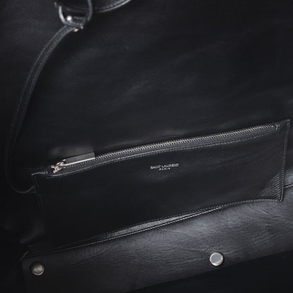 Saint Laurent Suede Leather Reversible Shopper Tote Black 7 of 7