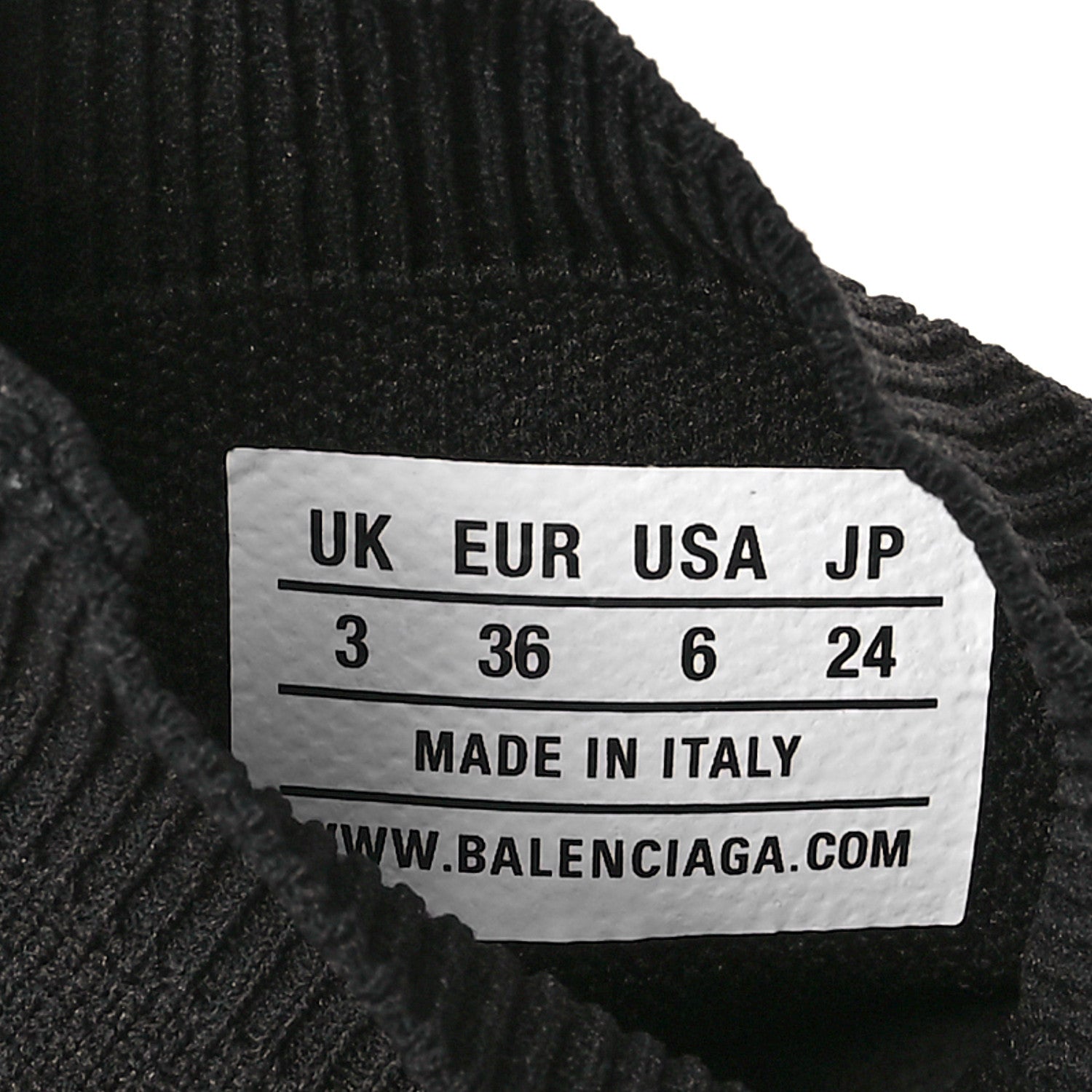Balenciaga Neoprene Knit Womens Speed Graffiti Sneakers 36 Black White 7 of 8