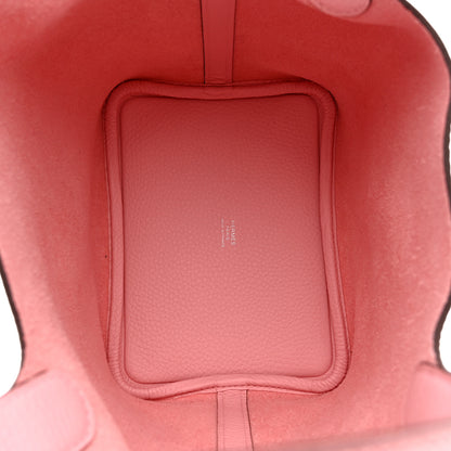 Hermes Taurillon Clemence Picotin Lock 18 PM Rose Sakura 5 of 11