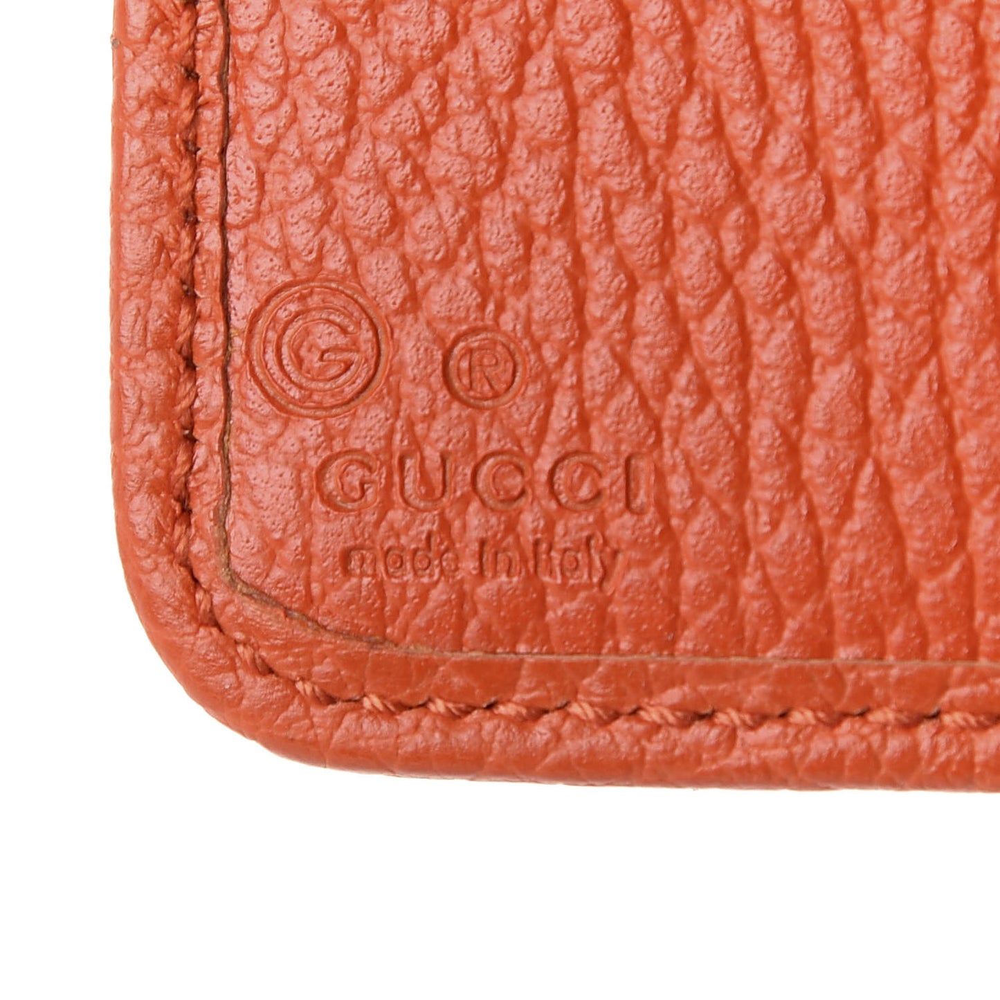 Monogram Dollar Calfskin Zip Around French Flap Wallet Beige Ebony Sun Orange