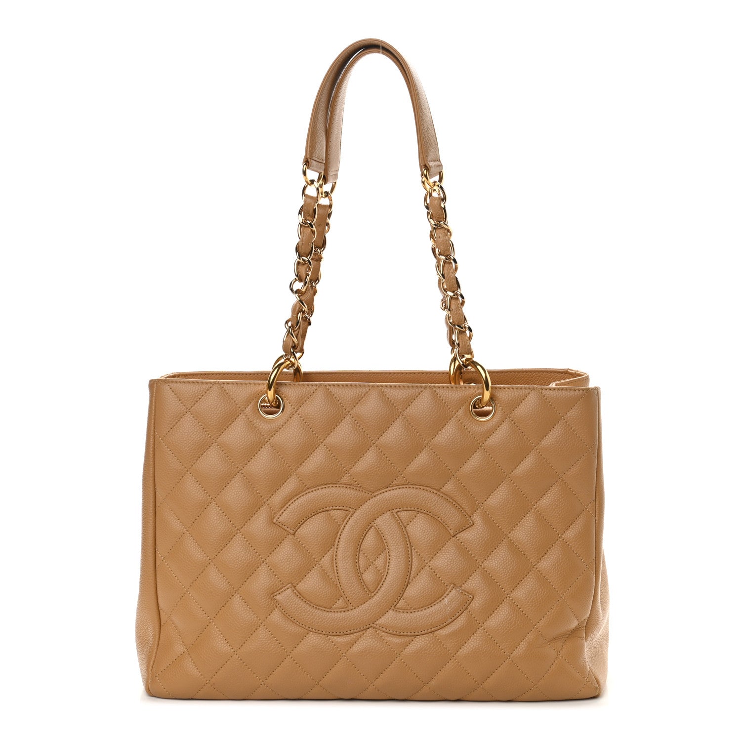 Chanel Caviar Quilted Grand Shopping Tote GST Beige 1 of 9
