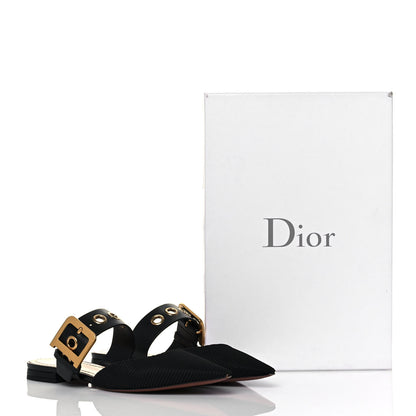 Christian Dior Technical Fabric D-Dior Ballerina Flat Mule 36 Black 9 of 9