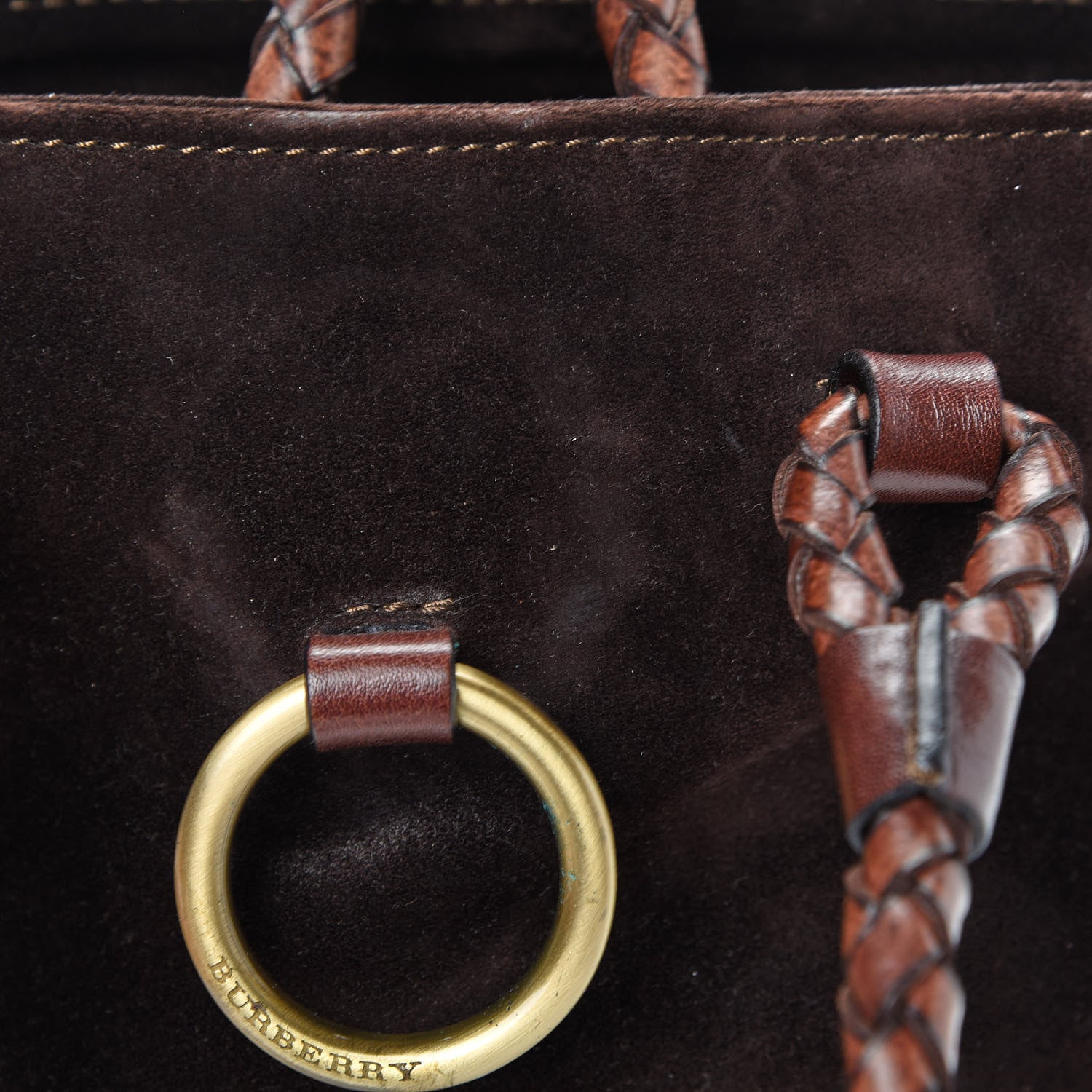 Burberry Suede Tote Brown 15 of 15
