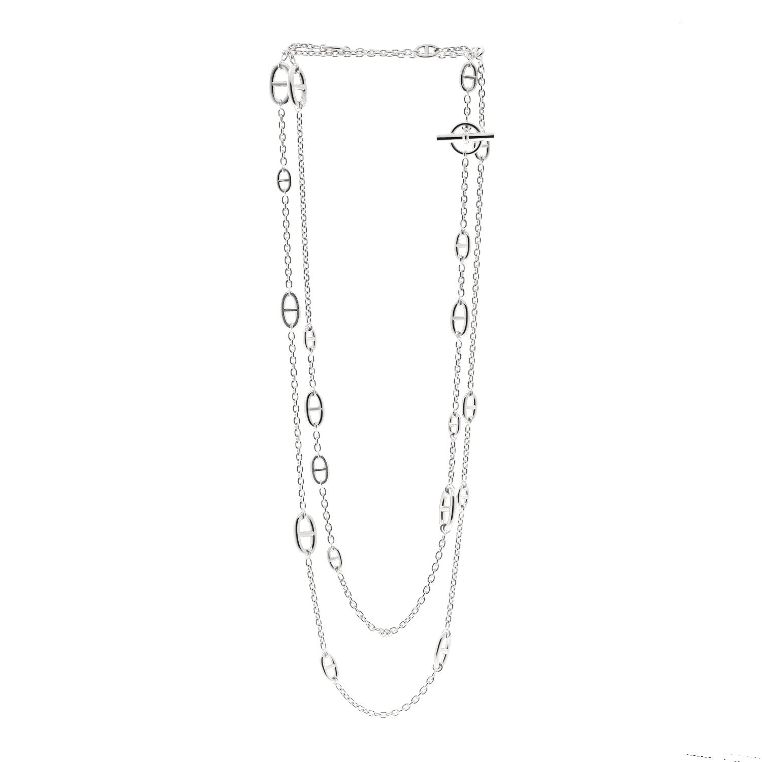 Hermes Sterling Silver Farandole Necklace 160 3 of 6
