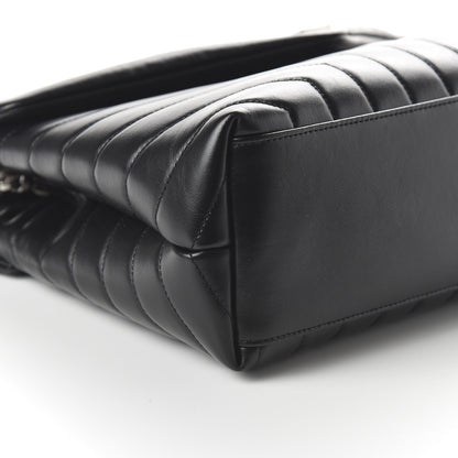 Saint Laurent Calfskin Y Quilted Monogram Medium Loulou Chain Satchel Black 6 of 10