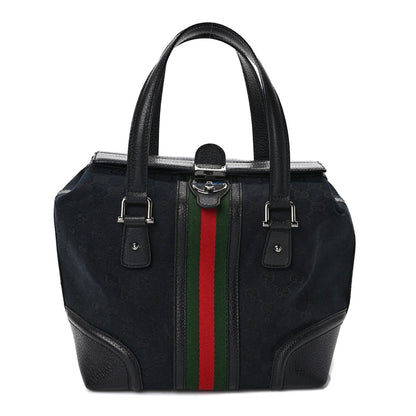 Gucci Monogram Web Treasure Boston Tote Black 1 of 11