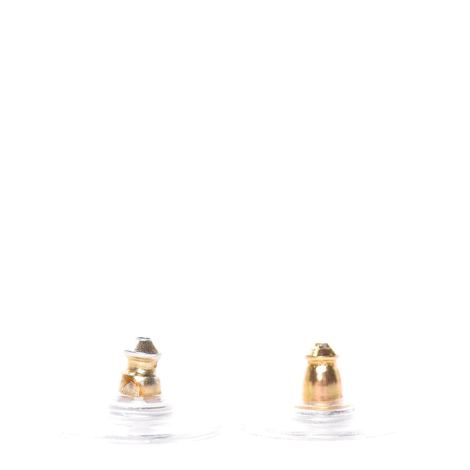 Chanel Tweed Effect CC Earrings Gold 5 of 5