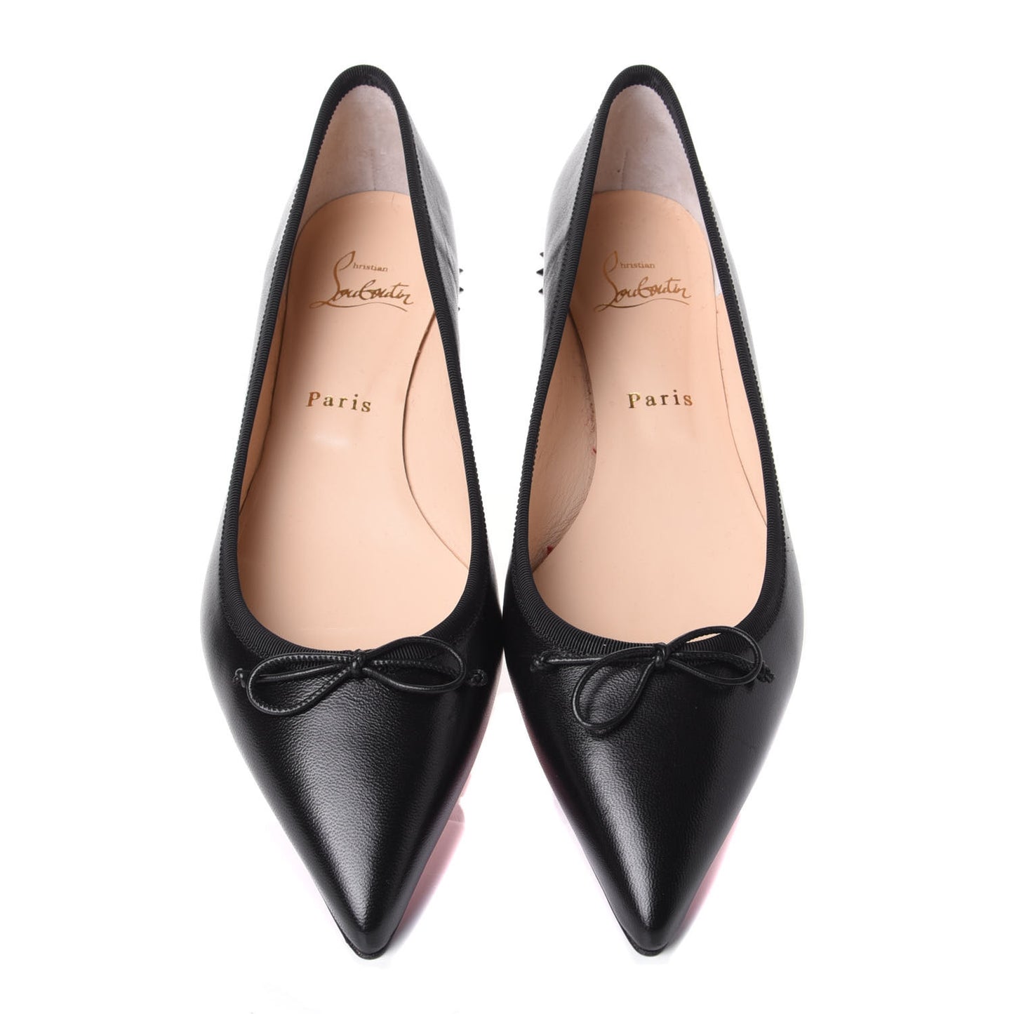 Nappa Spiked Hall Flats 39.5 Black