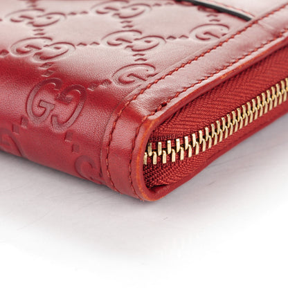 Gucci Guccissima Sukey Zip Around Wallet Red 6 of 8