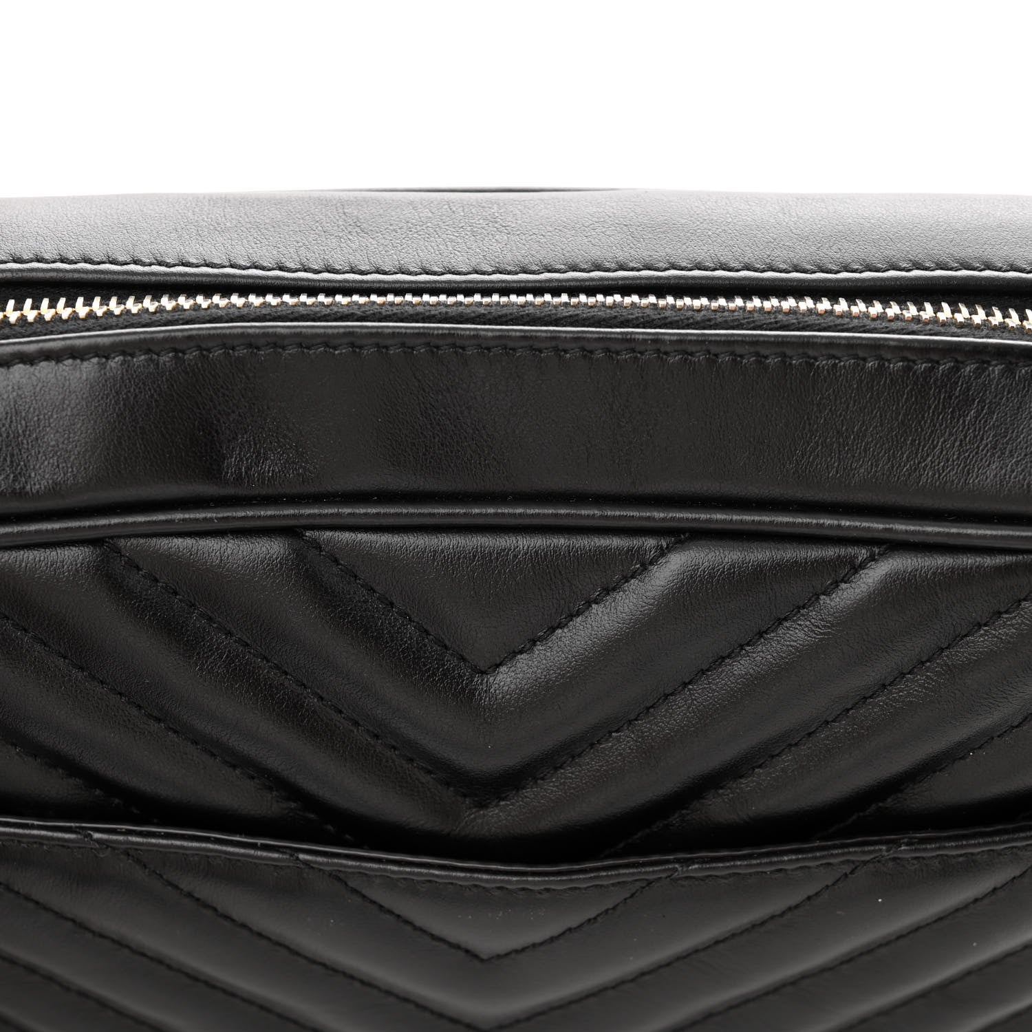 Saint Laurent Calfskin Matelasse Monogram Lou Camera Bag Black 12 of 14