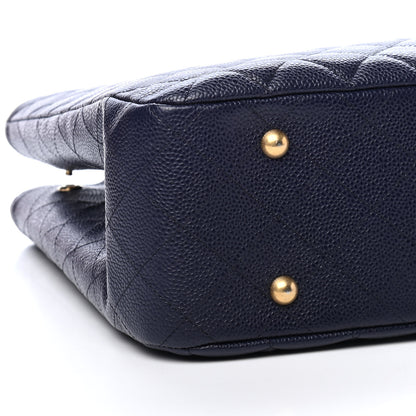 Chanel Caviar Quilted Large CC Shopping Tote Navy 8 of 10