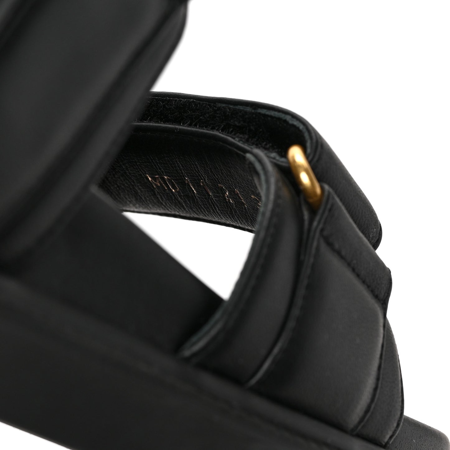 Lambskin Dioract 10mm Sandals 38 Black