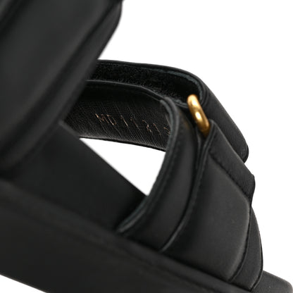 Christian Dior Lambskin Dioract 10mm Sandals 38 Black 8 of 9