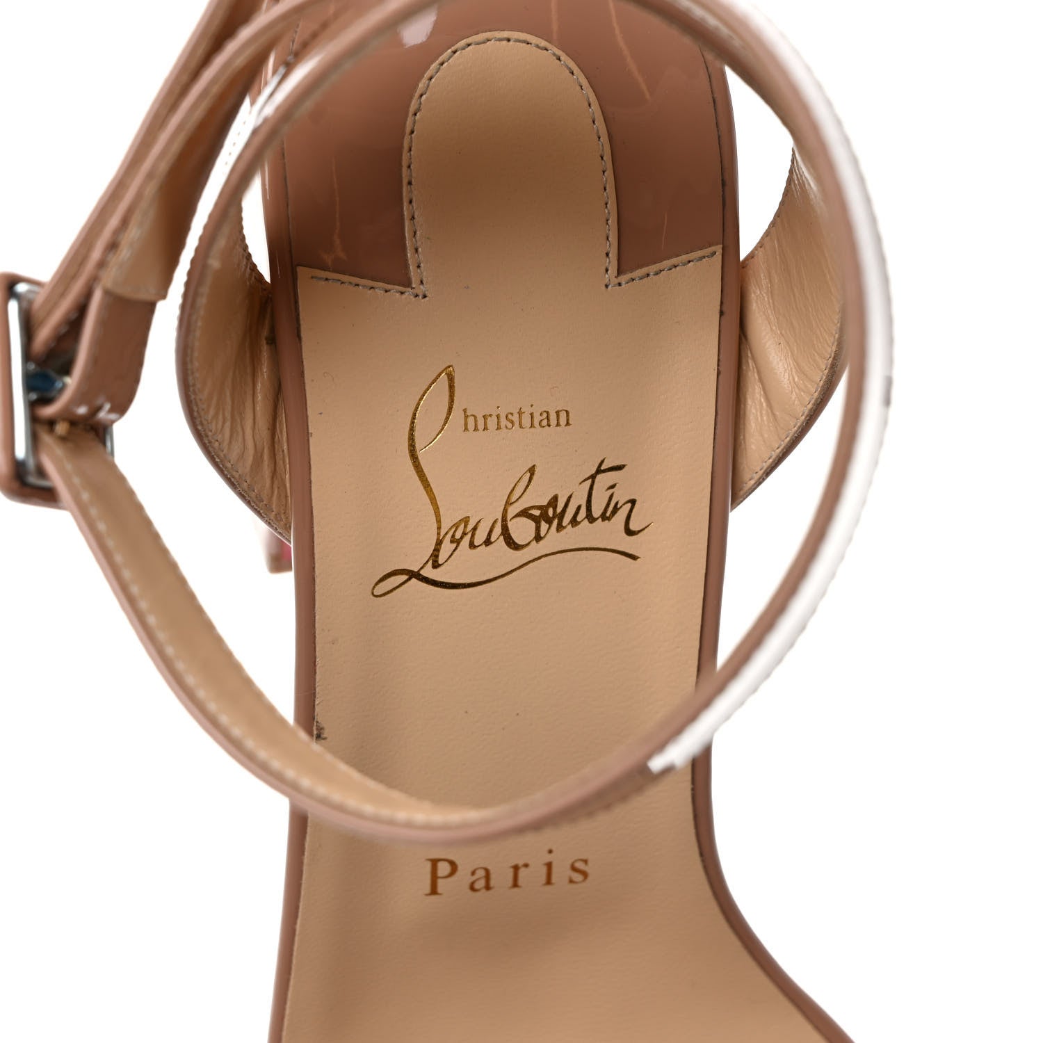 Christian Louboutin Patent Miss Sabina 85 Sandals 39 Nude 7 of 8