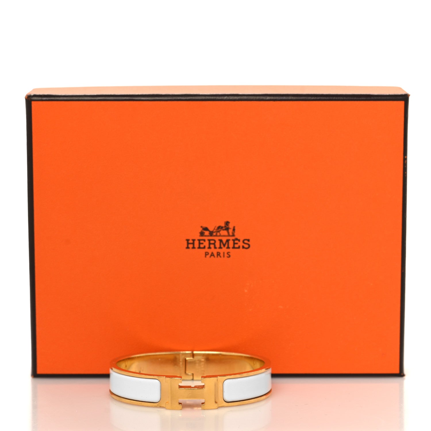 Hermes Enamel Narrow Clic Clac H Bracelet PM White 6 of 6