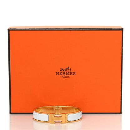 Hermes Enamel Narrow Clic Clac H Bracelet PM White 6 of 6