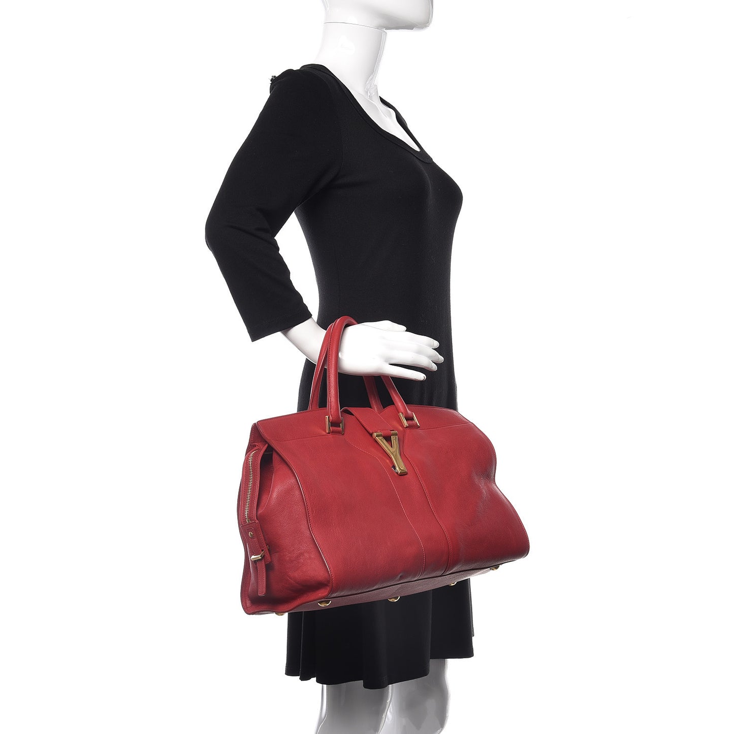 Sheepskin Medium Cabas ChYc Rouge Orient