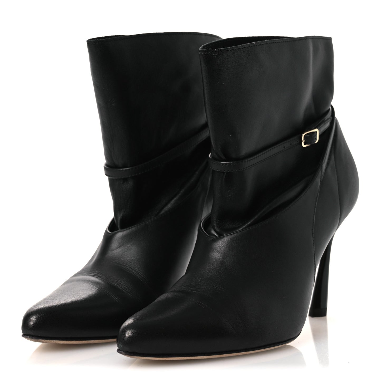 Nappa Calfskin Cacia 85 Ankle Boots 38 Black