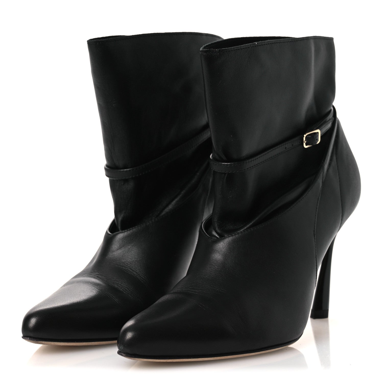 Jimmy Choo Nappa Calfskin Cacia 85 Ankle Boots 38 Black 4 of 13