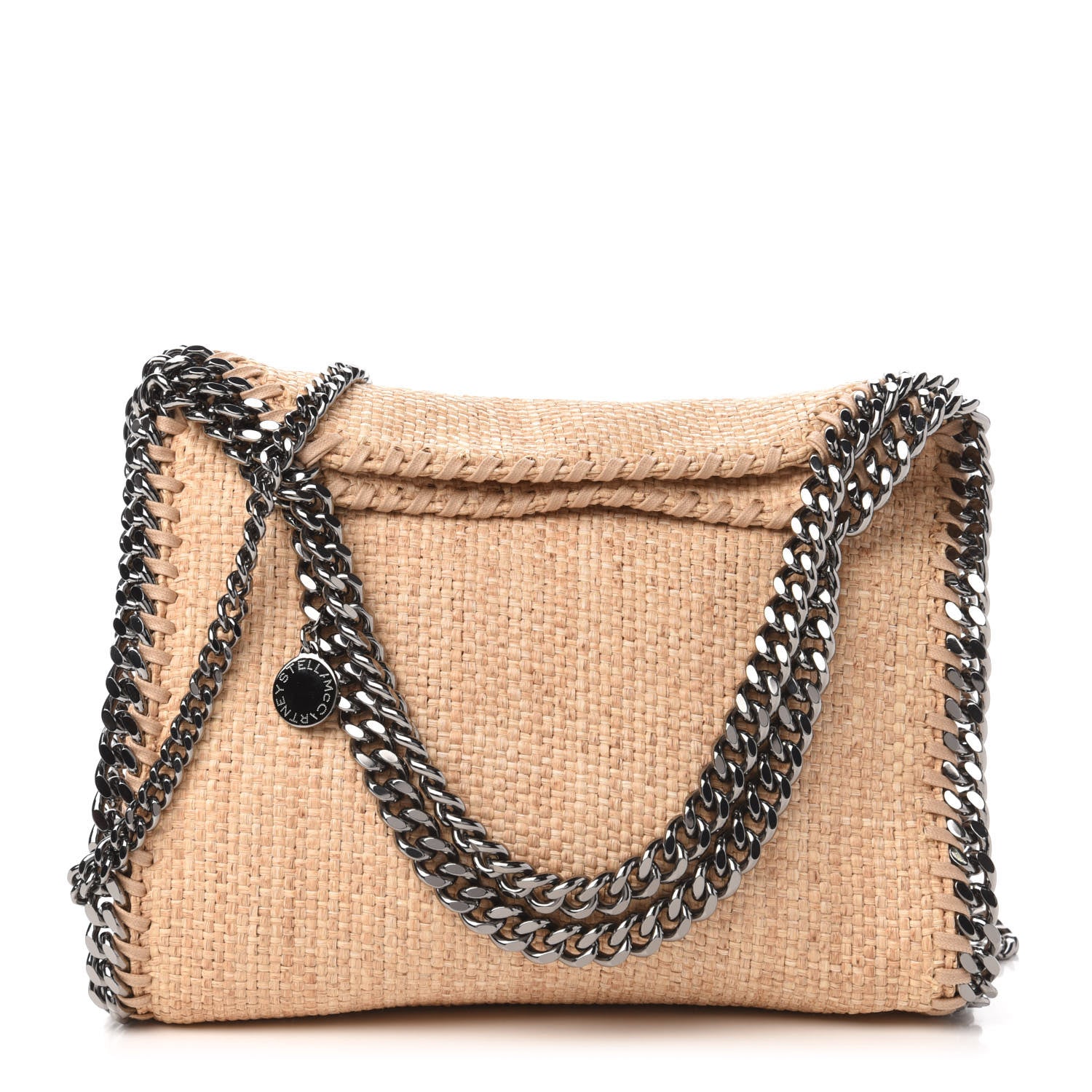 Stella McCartney Raffia Mini Falabella Fold Over Tote Natural 1 of 9