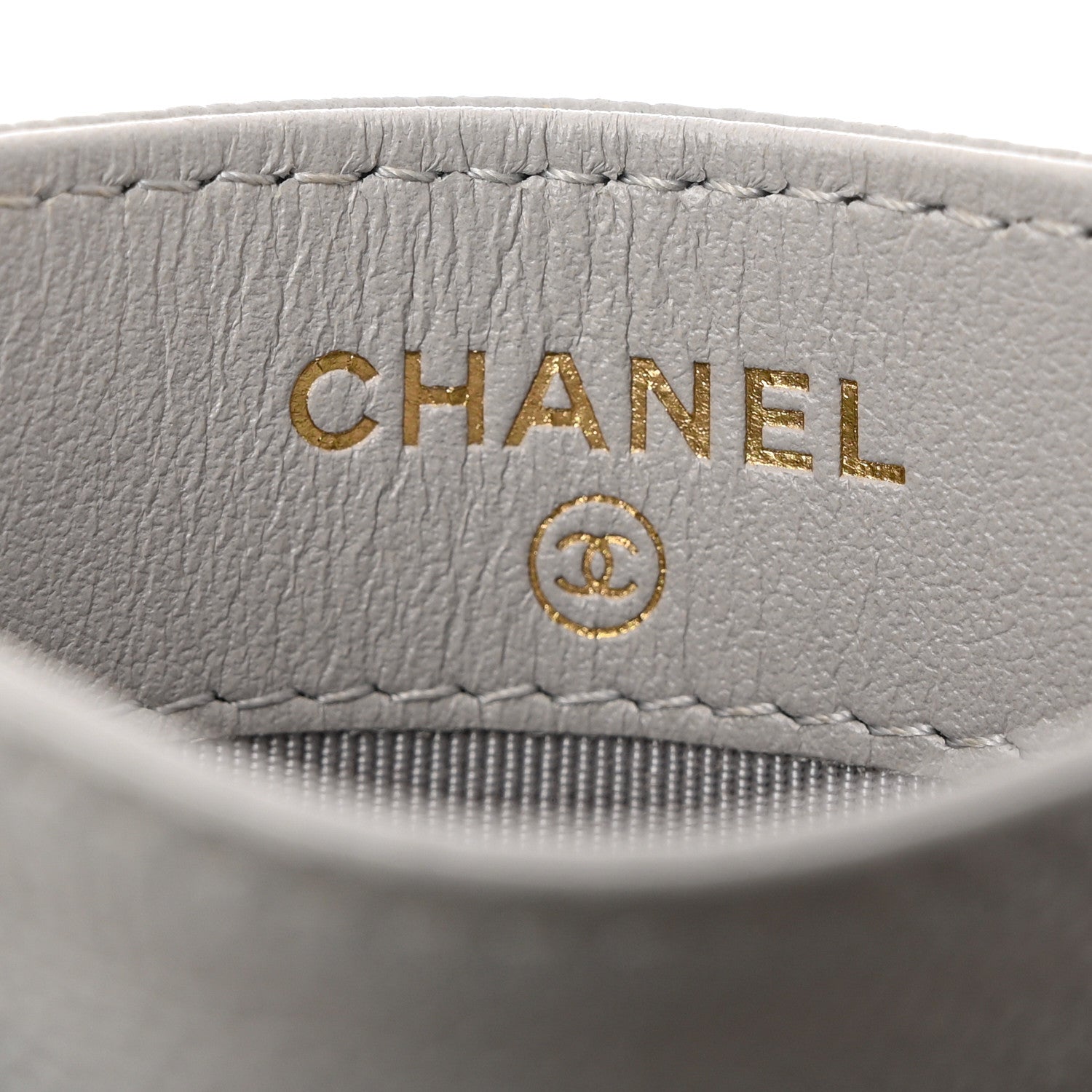 Chanel Caviar Quilted Card Holder Grey 8 of 10