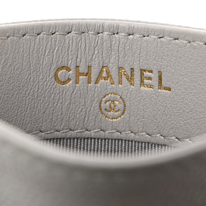 Chanel Caviar Quilted Card Holder Grey 8 of 10