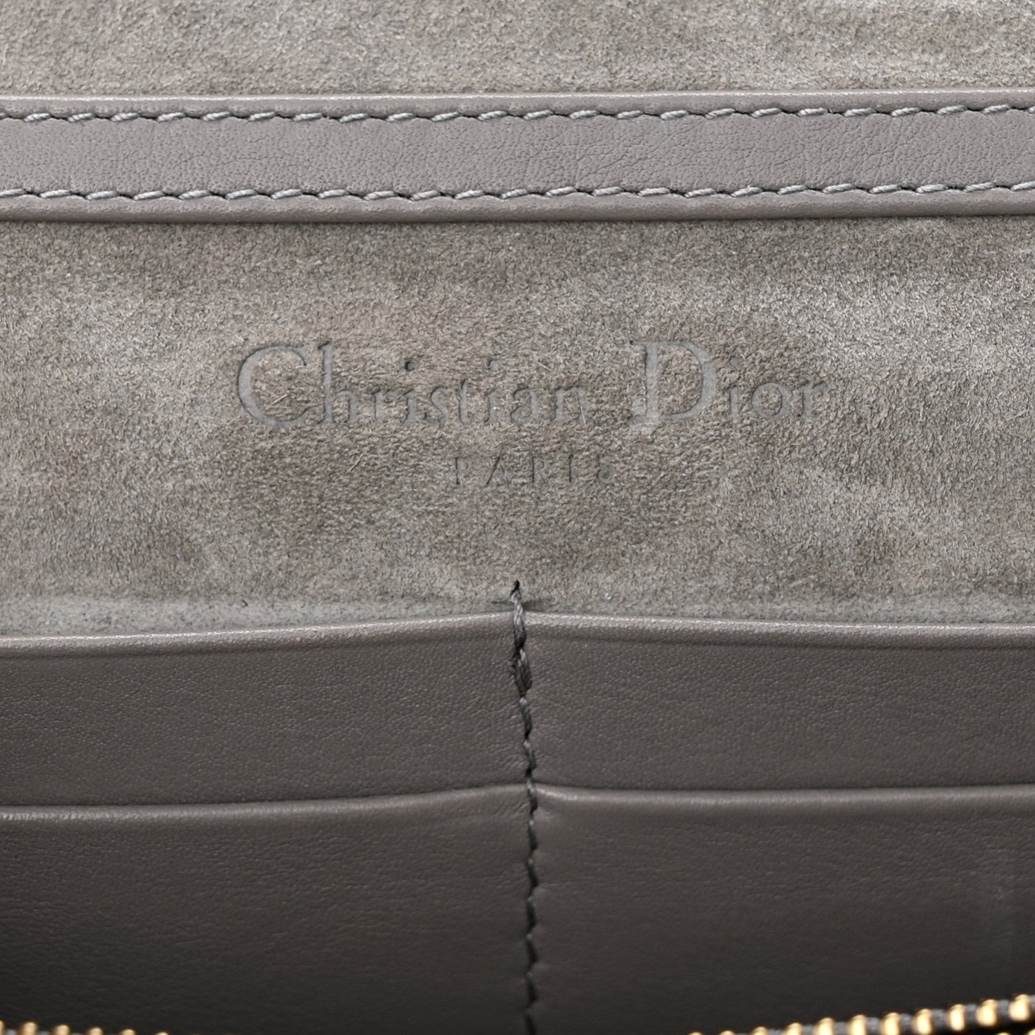 Christian Dior Calfskin J'Adior Wallet on Chain Pouch Grey 8 of 8