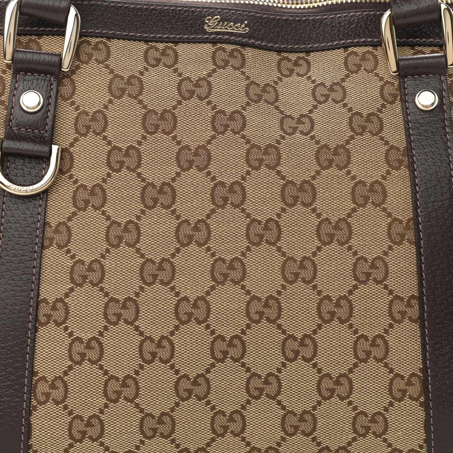 Gucci Monogram Medium Abbey Tote Dark Brown 8 of 10