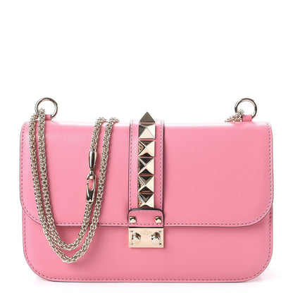 Valentino Garavani Vitello Medium Glam Lock Rockstud Flap Ninphea 1 of 7