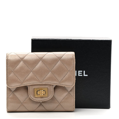 Chanel Metallic Calfskin Quilted 2.55 Reissue Compact Flap Wallet Gold 9 of 9
