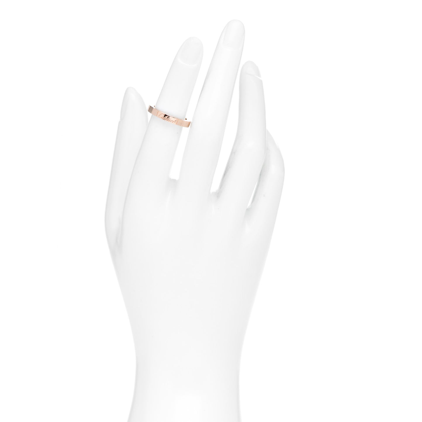 18K Pink Gold 3mm Lanieres Ring 48 4.5