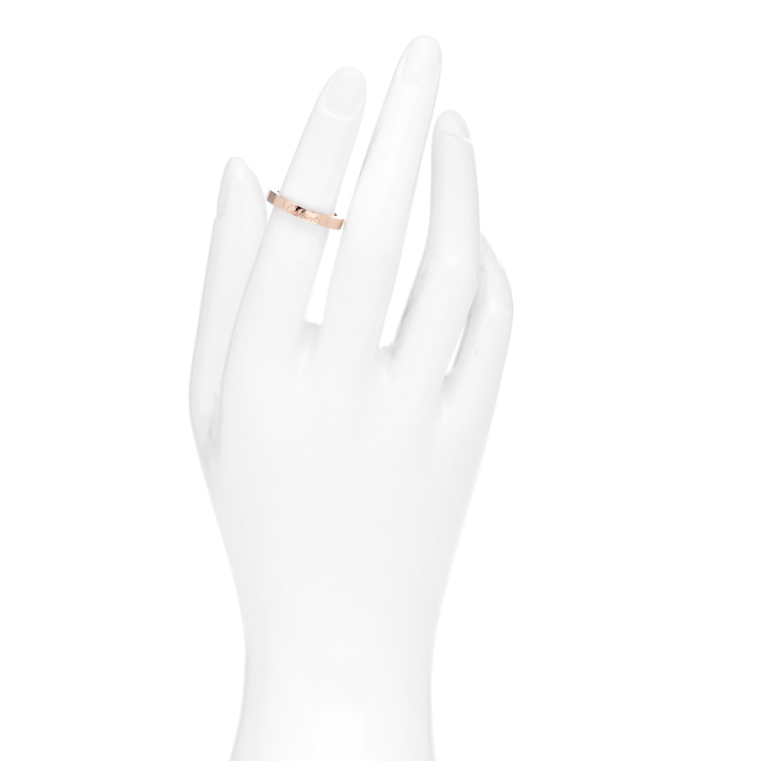 Cartier 18K Pink Gold 3mm Lanieres Ring 48 4.5 2 of 4