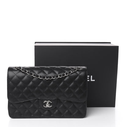 Chanel Caviar Quilted Jumbo Double Flap Black 11 of 11