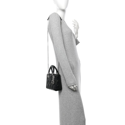 Christian Dior Lambskin Cannage Mini Lady Dior Black 2 of 10