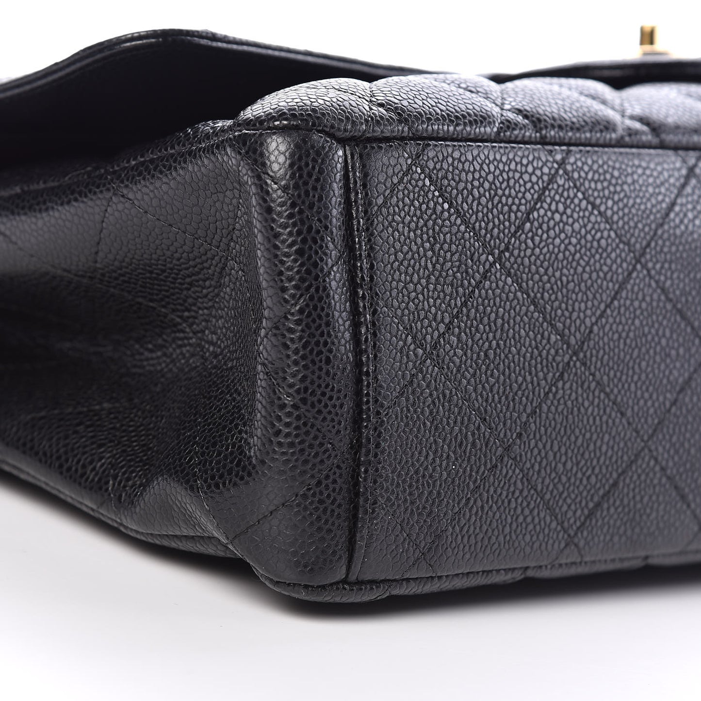 Caviar Quilted Maxi Double Flap Black
