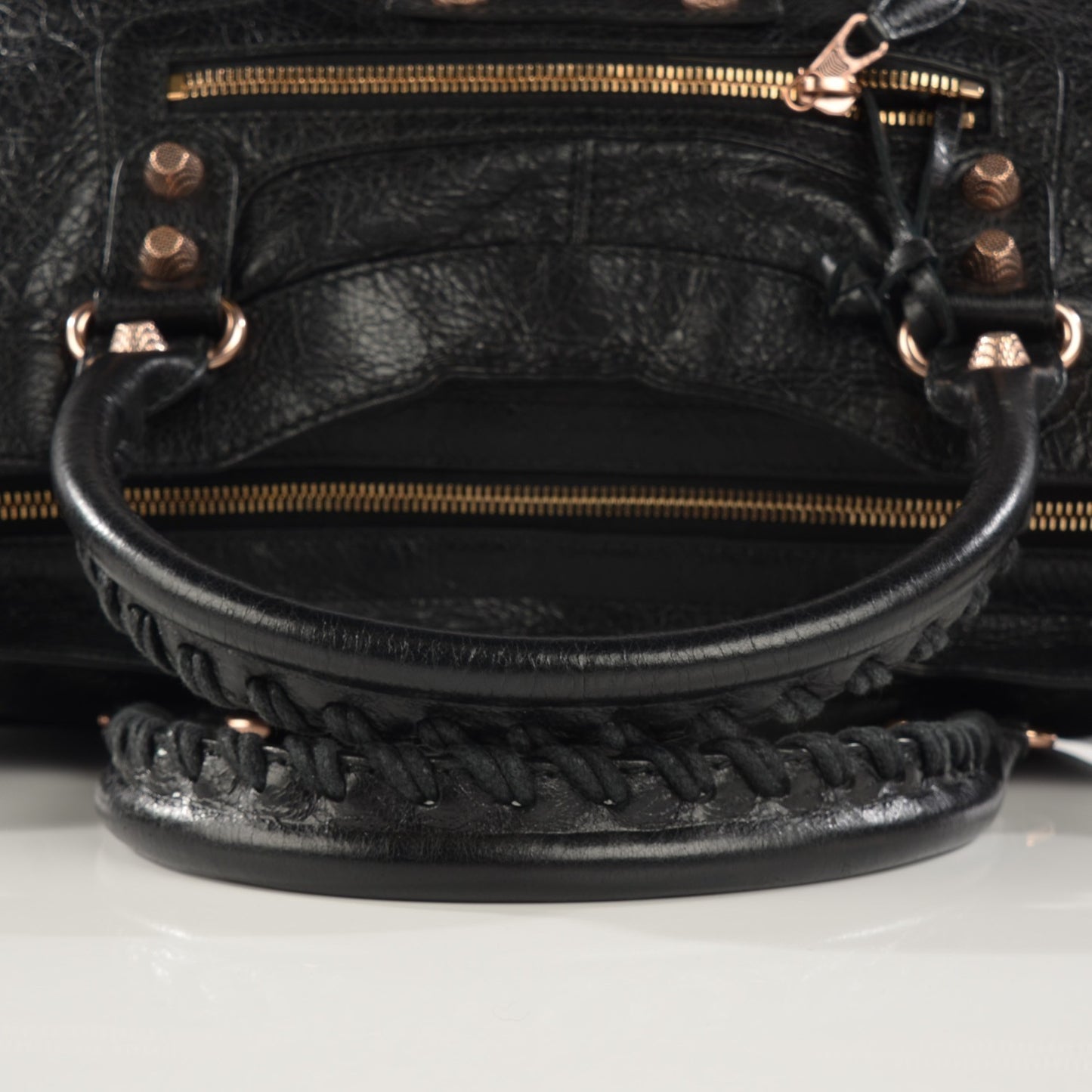 Agneau Giant 12 Rose Gold Hardware Part Time Black