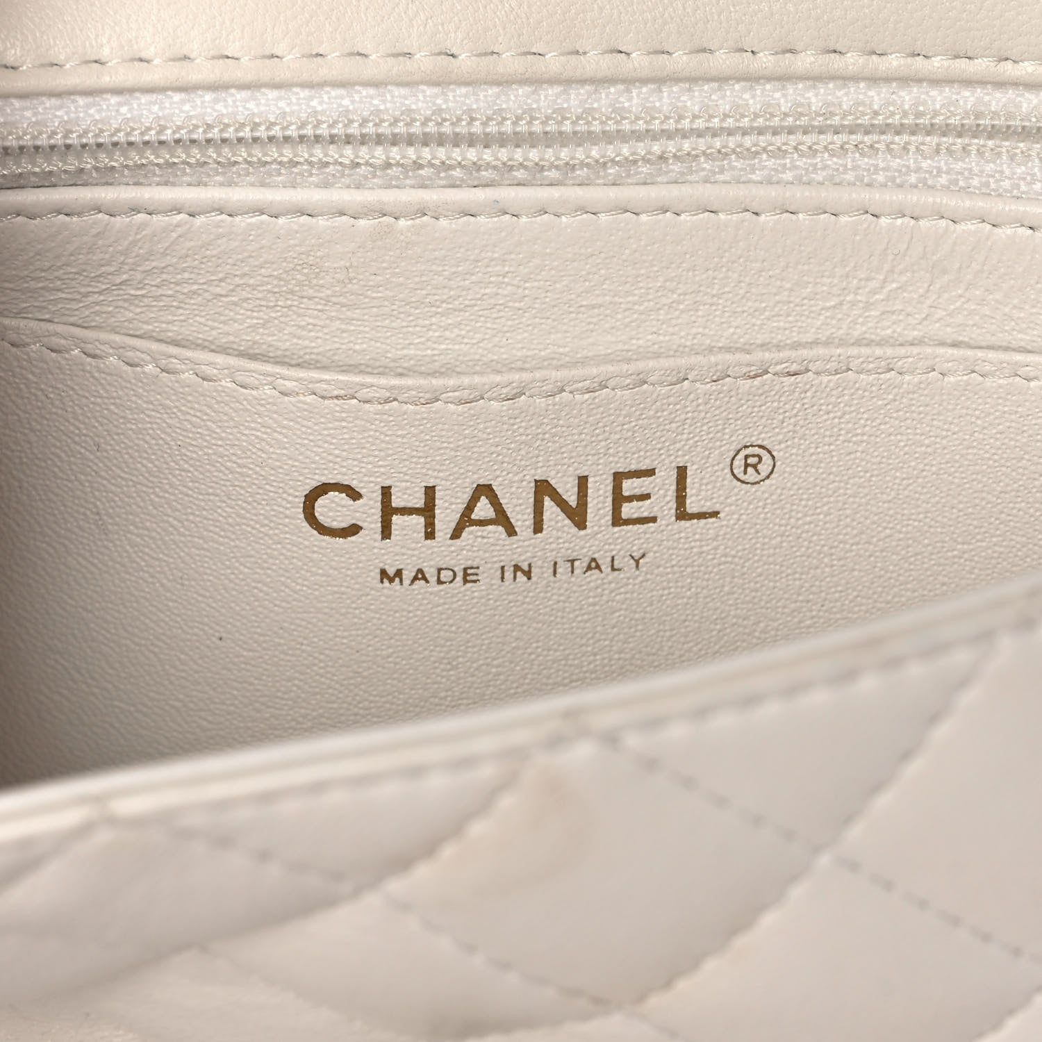 Chanel Lambskin Quilted Mini Rectangular Flap White 5 of 12