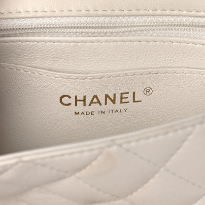 Chanel Lambskin Quilted Mini Rectangular Flap White 5 of 12