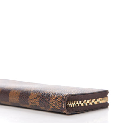 Louis Vuitton Damier Ebene Clemence Wallet Rose Ballerine 7 of 9