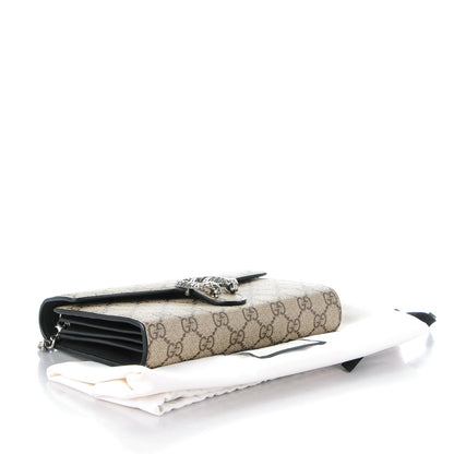 Gucci GG Supreme Monogram Mini Dionysus Chain Wallet Beige Black 4 of 7