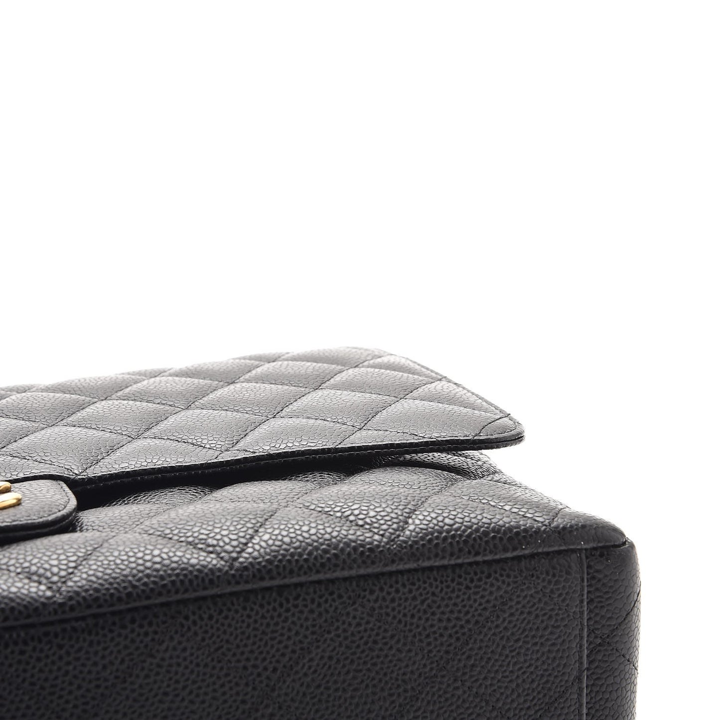 Caviar Quilted Maxi Double Flap Black