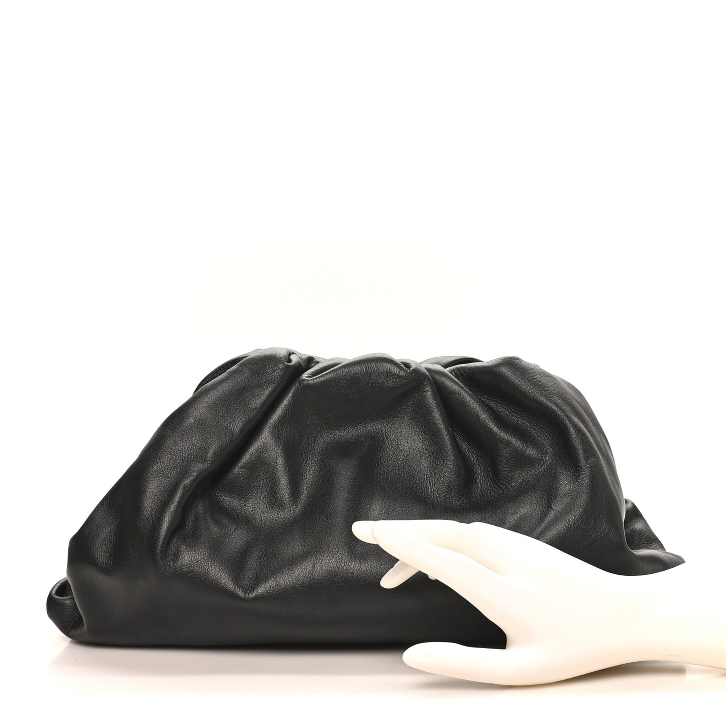 Smooth Butter Calf The Pouch Oversized Clutch Black