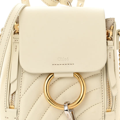 Chloe Calfskin Quilted Mini Faye Backpack Natural White 8 of 10