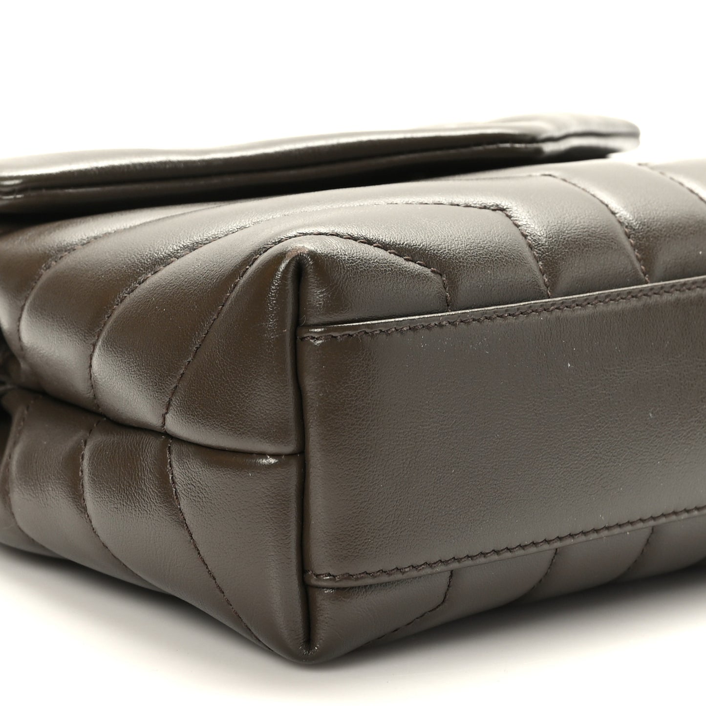 Calfskin Y Quilted Monogram Toy Loulou Crossbody Bag Military Olive