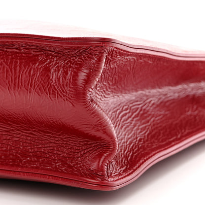 Chanel Shiny Aged Calfskin North South Shopping Bag Red 10 of 10