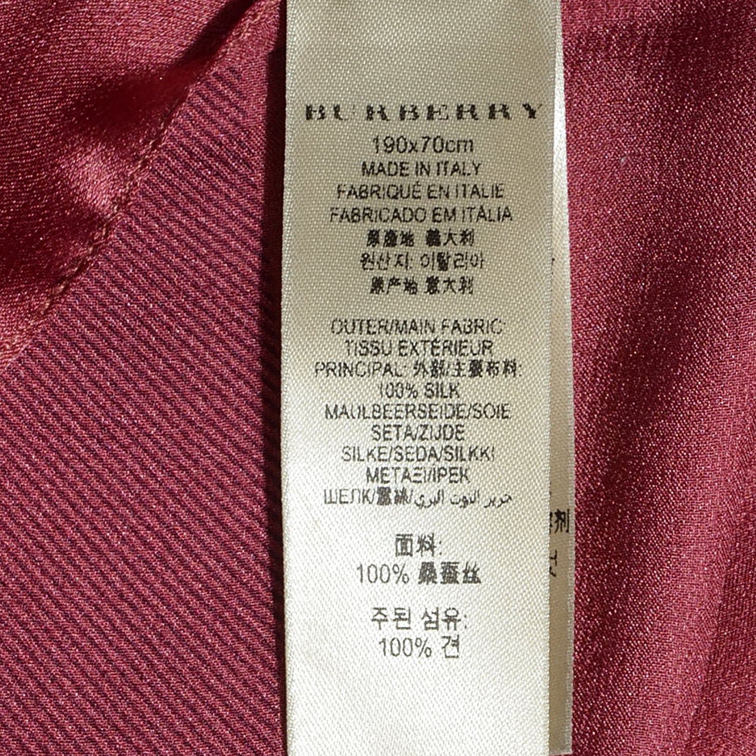 Burberry Silk Giant Check Scarf 6 of 7