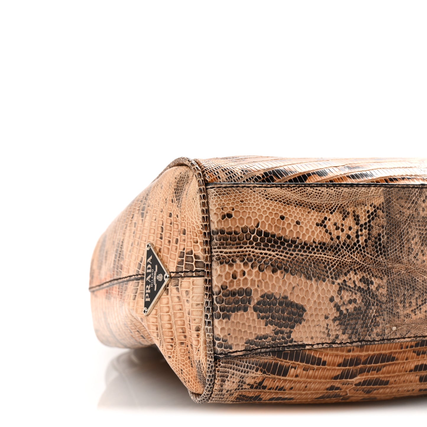 Lizard Kiss Lock Frame Bag Salmone