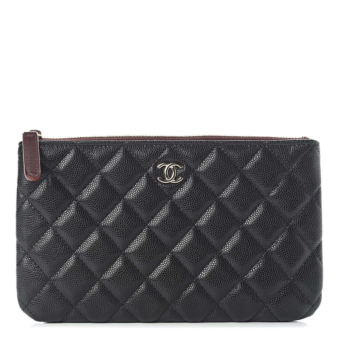 Caviar Quilted Small Pouch Black