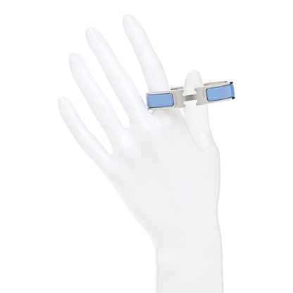 Hermes Enamel Narrow Clic Clac H Bracelet PM Chardon 2 of 6