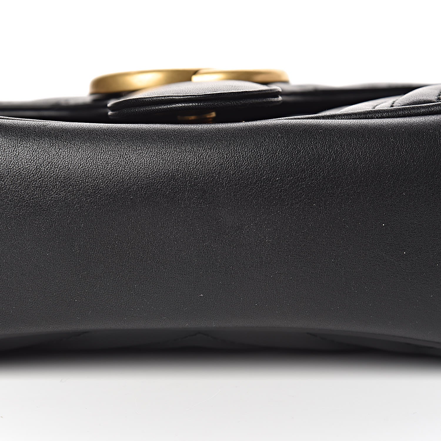 Gucci Calfskin Matelasse Small GG Marmont Shoulder Bag Black 10 of 12